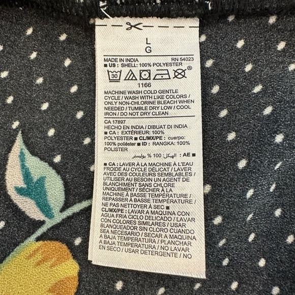 Old  Navy Floral Shift Dress Black Polka Dots Large Midi - Picture 4 of 7